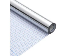 Baldų lipdukas Sidabro 90 x 500 cm Plastmasė