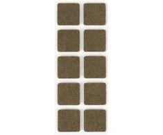 Baldų padukai HAUSHALT, 20×20 mm, rudi, 10 vnt.