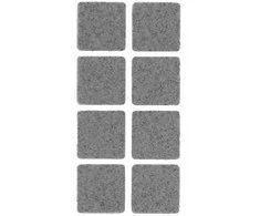 Baldų padukai HAUSHALT, 25×25 mm, pilki, 8 vnt.