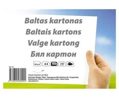 Kartonas SMLT, A4, 300g, 10 lapų , baltas