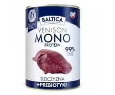BALTICA Nutraceutic Monoprotein Venison with prebiotics – drėgnas ėdalas šunims – 400g