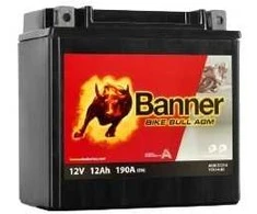 Banner 12Ah Bike Bull AGM 12V 190A akumuliatorius 150x87x147mm
