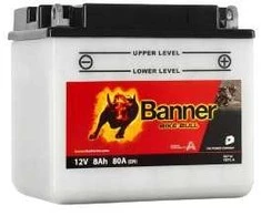 Banner 8Ah Bike Bull -+ 12V 80A akumuliatorius 130x90x114mm