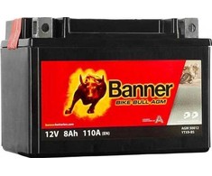 Banner 8Ah Bike Bull AGM 12V 90A akumuliatorius 150x87x105mm