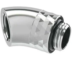 Barrow Dazzle Adapteris 45 Degree G1/4 Inch Male to G1/4 Inch Female – rotatable, sidabrinis