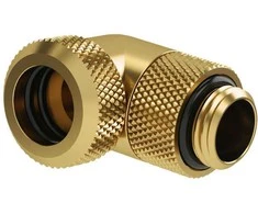 Barrow Multi-Link Adapteris Connection 90 Degrees G1/4 Inch AG to 12mm OD Hardtube – rotatable, auksinis