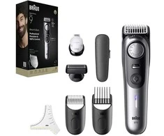 Braun BeardTrimmer 9 80789785 beard trimmer AC/Baterija 20 2 cm Wet &amp; Dry Pilkas