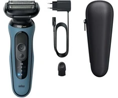 Barzdaskutė Braun Series 5 52-A1000S vyriškas skustuvas Skustuvas su tinkleliu Mėlyna