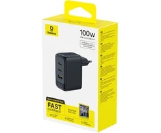 Baseus Enerfill FE22 sieninis įkroviklis 100W 2C+U juodas