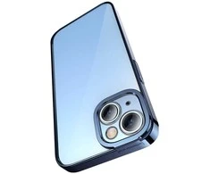 Baseus Glitter skaidrus dėklas ir grūdintas stiklas, skirtas iPhone 14 Plus (mėlynas)