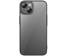 Baseus Glitter skaidrus dėklas ir grūdintas stiklas, skirtas iPhone 14 Plus (juodas)