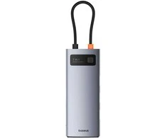 Baseus Metal Gleam Series 7-in-1 USB-C HUB Docking Station Kosminė pilka