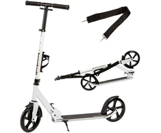 Bauerkraft Miesto paspirtukas vaikams ir paaugliams, sulankstomas, reguliuojamo aukščio 91-101 cm, 200 mm ratai, gertuvės laikiklis