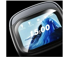 Belaidės ausinės AWEI TP100 ENC Bluetooth 5.4 TWS + docking station juodos spalvos
