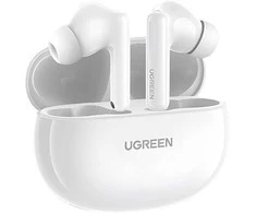 Ugreen HiTune T6 belaidės ausinės su ANC function + USB-A – USB-C kabelis – baltos spalvos