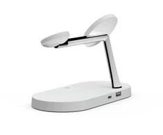 Belaidis įkroviklis 3in1 MagSafe Quick Charge Tech-Protect A12 baltos spalvos