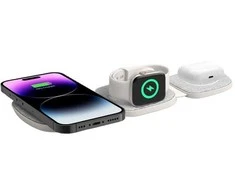 Belaidis magnetinis įkroviklis MagSafe 15W 3in1 iPhone + Apple Watch + AirPods Tech-Protect QI15W-A32 pilkos spalvos