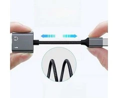 Beline Adapteris skirstytuvas USB-C į USB-C/Jack 3,5mm 60W juodos spalvos DAC BLNAA01
