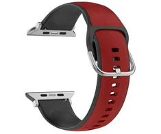 Beline Apple Watch apyrankė Silico Leather42/44/45/49mm Raudona-juodos spalvos/Raudona-juodos spalvos Box