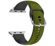 Beline Apple Watch apyrankė Silico Leather42/44/45/49mm žalios spalvos-juodos spalvos/žalios spalvos-juodos spalvos Box