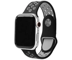 Beline apyrankė Apple Watch Sport silikoninė 38/40/41mm juodos ir pilkos spalvos