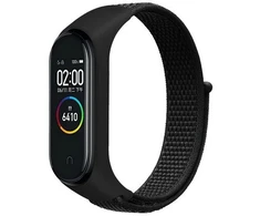 Beline Mi Band 7/6/5/4/3 NylonLoop apyrankė juodos spalvos