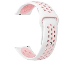 Beline apyrankė Watch 22mm Sport silikoninė baltos ir rožinės spalvos box