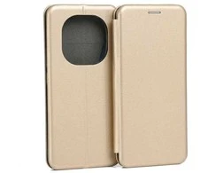 Beline Book Magnetic Xiaomi Redmi Note 14 Pro 5G dėklas telefonui aukso spalvos