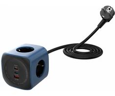Beline Cellline Power Socket Cube 6in1 2500W USB/2xUSB-C 65W mėlynas