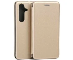 Beline Dėklas Book Magnetic Samsung S25 aukso spalvos