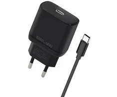 Beline Charger 1x USB-C 30W + cableUSB-C juodos spalvos /juodos spalvos PD 3.0 BLNCB30C GaN