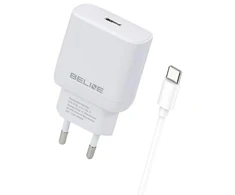 Beline Charger 1x USB-C 30W + cableUSB-C baltos spalvos /baltos spalvos PD 3.0 BLNCW30C GaN
