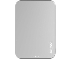 Beline mini nešiojama įkroviklis Cellline MagSafe 5000mAh Qi2 15W CL-MBP-02 titano spalvos magnetinis belaidis mini nešiojamas įkroviklis