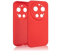 Beline silikoninis dėklas Xiaomi 17 Ultra, raudonas