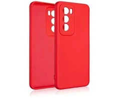 Beline silikoninis Oppo Reno 12 5G dėklas telefonui raudonos spalvos