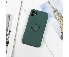 Beline Silikoninis Ring Apple iPhone 12 Pro Max dėklas telefonui žalios spalvos