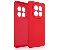 Beline silikoninis Xiaomi Redmi Note 14 Pro Plus 5G dėklas telefonui raudonos spalvos