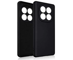 Beline silikoninis Xiaomi Redmi Note 14 Pro 5G dėklas telefonui juodos spalvos