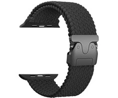 Beline Woven Nylon Parachute apyrankė skirta Apple Watch 42/44/45/49mm juodos spalvos