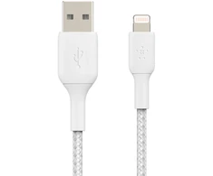 Belkin BoostCharge Pro pintas Lightning į USB-A laidas – 1 metras – Baltas