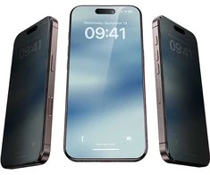Benks Apsauginis stiklas Air Shield Privacy Glass (TF67) skirtas Apple iPhone 17/16 Pro juodas – 10 vnt