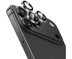 Oem Benks Apsauginis stiklas Glass Warrior Metal Lens Protector telefonui skirtas Apple iPhone 17 Pro/17 Pro Max (objektyvui 3 vnt) juodas