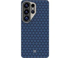 Benks dėklas Magnetic Armor Air Armor Grid Kevlar Metal Frame 600D (A050) skirtas Samsung Galaxy S26 Ultra mėlynos spalvos