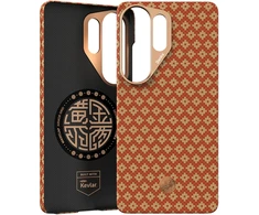 Benks Dėklas Magnetic Armor Air Armor Grid Kevlar Metal Frame 600D (C.K.FL.SA.GD.A050) skirta Samsung Galaxy S26 Ultra FORTUNE oranžinės spalvos