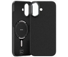 Benks Dėklas Magnetic Armor Air Kevlar Metal Frame 600D (0067) skirtas Apple iPhone 17 juodos spalvos