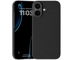 Benks Dėklas Magnetic Armor Air Kevlar Metal Frame 600D (0067) skirtas Apple iPhone 17 juodos spalvos