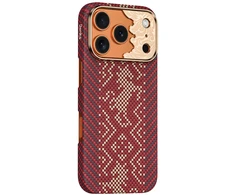 Benks Dėklas Magnetic Armor Air Knight Kevlar Metal Frame (C.K.FL.AP.GD.J072) do Iphone 18 Pro/17 Pro raudona