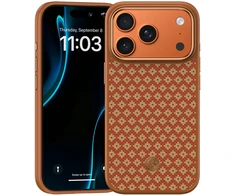 Benks Dėklas Magnetic Armor Pro Armor Grid Kevlar Metal Frame 600D (C.K.FL.AP.GD.F069) skirta Apple iPhone 17 Pro oranžinės spalvoa