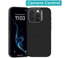 Benks Dėklas Magnetic Armor Pro Kevlar Metal Frame 600D (AD66) skirtas Apple iPhone 16 Pro Max juodos spalvos (Camera Control Button)