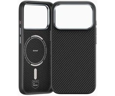 Benks Dėklas Magnetic Armor Pro Kevlar Metal Frame 600D (A070) skirtas Apple iPhone 17 Pro Max juodos spalvos (Camera Control Button)